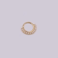 Goldener Scharnierring für Knorpel und Septum mit fein besetztem Zirkonia-Schmuckbesatz - Gold 7#