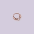 Roségoldener Septum-Nasenring mit Zirkon-Besatz und eleganten flügelähnlichen Blattmotiven - Roségold 3#