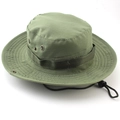 Army green outdoor tactical boonie hat with adjustable windproof strap and vent holes - One Size L (58-60cm) / Light Olive