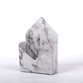 Foldable marble pattern envelope flower box in white and grey for floral gift packaging - White Marble / 20x7x29.5CM