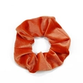 Chouchou en velours caramel avec haute élasticité et texture côtelée haut de gamme - Couleur caramel