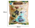 Educational animal building blocks set with giraffe, panda, and gorilla figures - 12Pcs Animal Blocks Set