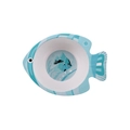 Eco-friendly blue fish-shaped bamboo fiber bowl for kids with cute tropical patterns - Blue Fish Shaped Bowl