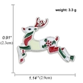Christmas reindeer enamel pin with red scarf and holly detail, size 2.9cm by 2.3cm - Reindeer Style (A00124)