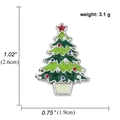 Cartoon Christmas tree enamel pin with colorful ornaments and red star decoration - Christmas Tree Style (A00121)