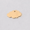 Polished golden cloud pendant in stainless steel for DIY necklace jewelry making - MP079 Single Hole Style (MP079) / Gold