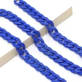 Royal blue chunky acrylic chain strap for glasses or face masks with glossy finish - Royal Blue (6)