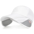 Berretto da baseball bianco ad asciugatura rapida con visiere retrattili e UPF 50+ - Regolabile / Bianco