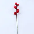 Künstliche rote Stechpalmenbeeren-Stiele mit sieben Beeren für Weihnachtsdekoration - 7-Kopf Eisendraht Rot