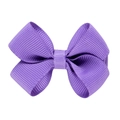 Pinza para el pelo infantil con lazo doble de cinta de grosgrain en color lila suave - Púrpura (5)