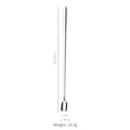 Langer Edelstahl-Rührlöffel in Silberoptik, 20,8 cm langer Bar-Cocktail-Mischlöffel - Quadratischer Löffel / Silber