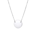Collana minimalista in acciaio inossidabile argento con pendente geometrico rotondo - Color Acciaio
