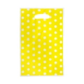 Yellow party gift bag with white polka dots and die-cut handle for candy packaging - 10pcs/Pack / Yellow