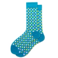 Britischer Stil Argyle Socken in Blaugrün mit bunten geometrischen Rautenmustern - Größe 38-45 / Cyanblau Plus Kreuz