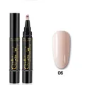 3-in-1 nail gel pen in shade 06 nude pink for professional one-step glitter manicure - Q-06 Nude Pink