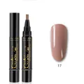 Professional 3-in-1 UV LED nail gel polish pen in shade 17 dusty rose 5ml - Q-17 Milk Tea Color