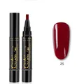 Dunkelroter 3-in-1 Nagelgel-Stift mit Glitzer-Finish Profi UV LED Lack 5ml - Q-25 Dunkelrot