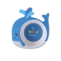 Creative eco-friendly bamboo fiber children's bowl with cute blue whale cartoon design - Whale Bowl