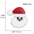 Cartoon Santa Claus enamel pin brooch with 2.5cm height and 2.3cm width dimensions - Santa Claus Head Style (A00120)