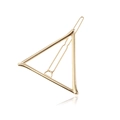 Minimalist geometric triangle hair clip in bright gold finish for daily hairstyling - Triangle, Gold