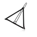 Fermaglio per capelli a triangolo in metallo nero minimalista con cornice geometrica - Triangolo, Nero Opaco