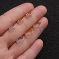 Macro detail of copper zircon nose and cartilage rings in silver, gold, and rose gold - Side Inlaid / 6MM Silver