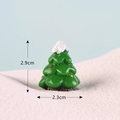 Miniature resin Christmas tree figurine with snow effect and glitter, 2.9cm tall - Christmas Tree No. 11