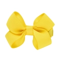 Cute yellow grosgrain ribbon bow hair clip for children with high-quality texture - Yellow (10)