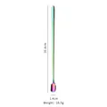 Rainbow plated stainless steel long handle spoon with iridescent finish 20.8cm size - Square Head Spoon / Rainbow