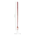 Rose gold 304 stainless steel long handle cocktail fork 20.8cm for ice bar use - Square Head Fork / Rose Gold