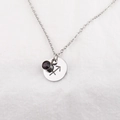 Collana Sagittario in acciaio inossidabile argento con ciondolo pietra viola - Sagittario Pietra Viola (9-2号色)