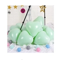Light green macaron matte heart balloons scattered on a festive decorative background - Macaron Heart Balloons (50pcs) / Green