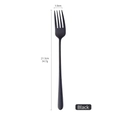 Sleek matte black stainless steel dinner fork measuring 21.3cm for modern dining use - Black