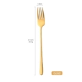 Elegant gold-finished stainless steel dinner fork with a long handle, size 21.3cm - Gold