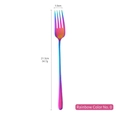 Rainbow stainless steel dinner fork with 21.3cm length and colorful gradient finish - AB Color