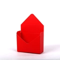 Vibrant red envelope-shaped cardboard flower box for gift packaging and holiday floral arrangements - Solid Red / 20x7x29.5CM