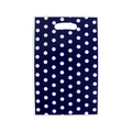 Deep blue party gift bag with white polka dot pattern and die-cut handle design - 10pcs/Pack / Dark Blue