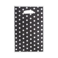 Polka dot party favor bag in black with white circles and die-cut handle - 10 Pieces Pack / Light Gray
