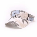 Zonneklep met open bovenkant, blauwe hibiscus print en brede rand voor buitenactiviteiten - Blauwe Hibiscus Stijl (Patroon 1)