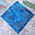 Royal blue paisley bandana made of 100% pure cotton for hip-hop and outdoor use - One Size / Royal Blue
