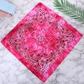 Pink paisley cotton bandana with tie-dye pattern for street style and outdoor use - One Size / Pink Tie-Dye