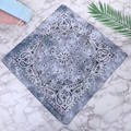 100% cotton paisley bandana featuring a unique marble texture pattern in dark grey - One Size / Grey Marble Pattern