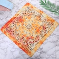 Orange and yellow paisley print cotton bandana with ethnic style pattern on marble surface - One Size / Bright Orange Yellow