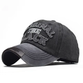 Berretto da baseball in cotone slavato antracite con ricamo ORIGINAL THE BLACK 3D - Regolabile / Grigio e Nero