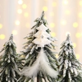 Addobbo per albero di Natale in tessuto bianco con piume e ciondolo a stella - Ciondolo Albero di Natale Bianco con Piume