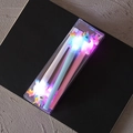 Unicorn glow pen set with white, blue, and pink LED pens in a clear gift box - Luminous Pony (4-pack)