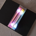 Pack of 4 glowing cartoon bear pens in pink purple white blue with LED light effect - Luminous Bear (4-pack)