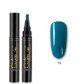 3-in-1 UV LED gel nail polish pen in dark teal shade number 18 with 5ml capacity - Q-18 Dark Blue