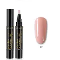 3-in-1 nail gel polish pen in soft nude pink shade 07 with UV LED curing feature - Q-07 Nude Pink
