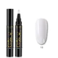 3-in-1 nail gel polish pen in lilac shade 13 with built-in brush for easy DIY manicure - Q-13 Gray Purple